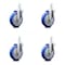 Service Caster 5 Inch Blue Polyurethane Wheel Swivel 3/4 Inch Square Stem Caster Set SCC SCC-SQ20S514-PPUB-BLUE-34-4 - alternate 1